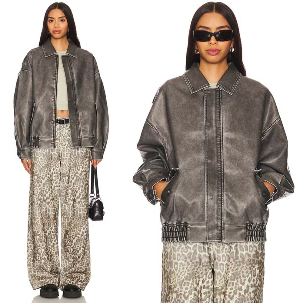 NEW NWT Lioness Kenny Bomber Jacket in Slate XS